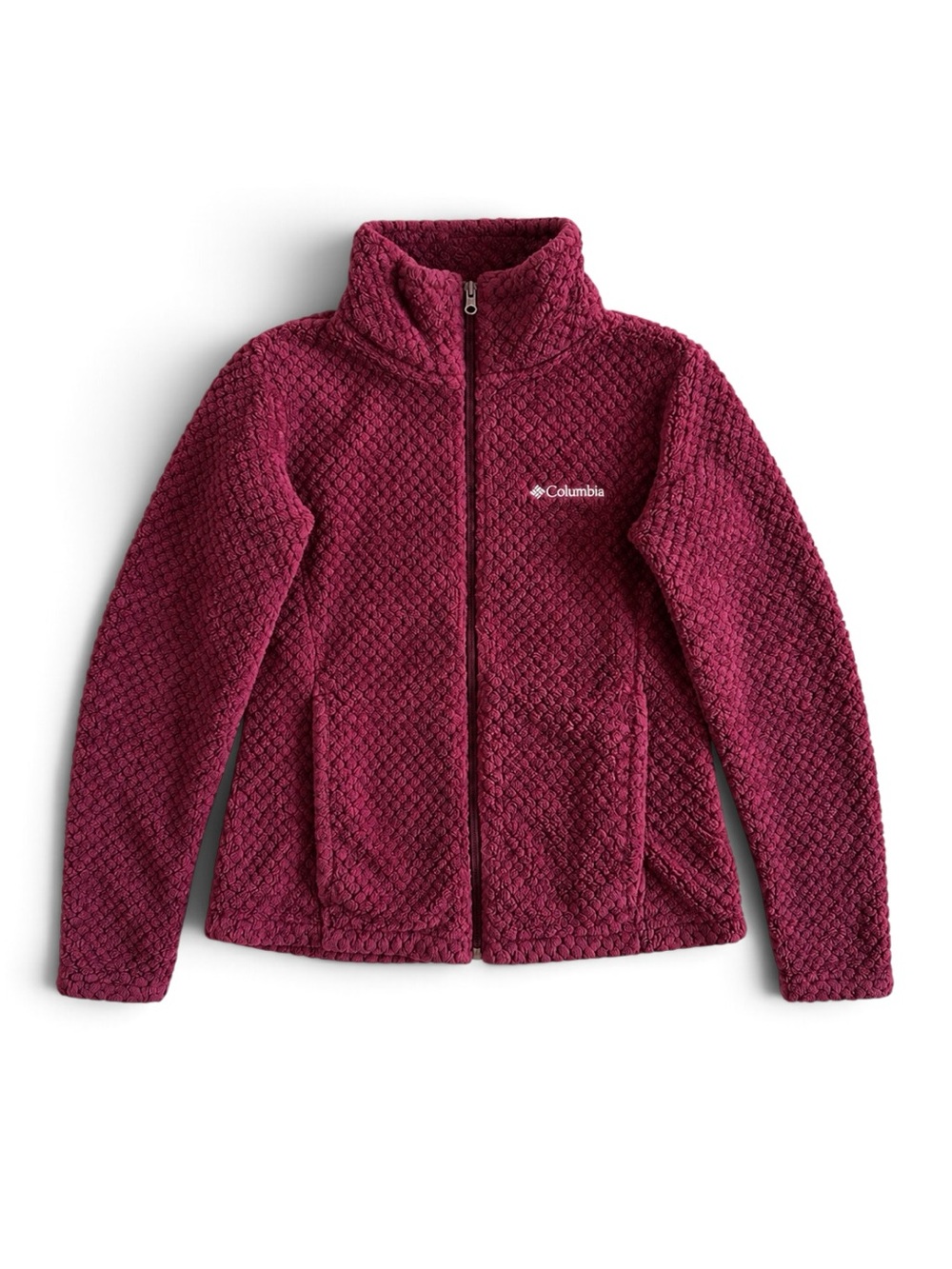 Columbia Beech Forest Full Zip Fleece Jacket Burgundy Medium